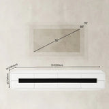 Modern Piano 4 Drawer TV Stand 80"L