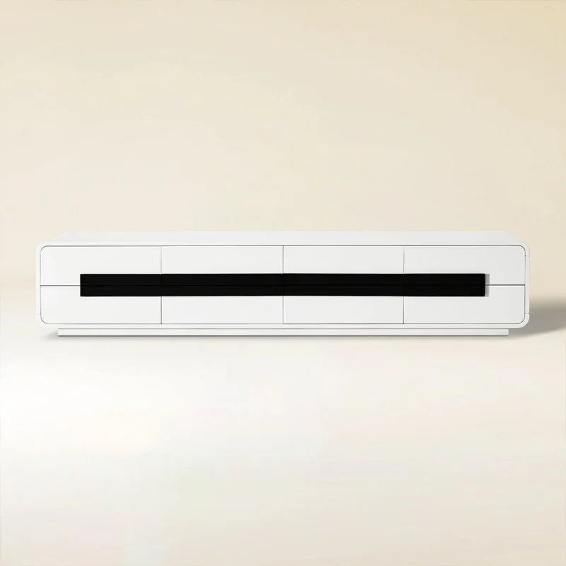 Modern Piano 4 Drawer TV Stand 80"L