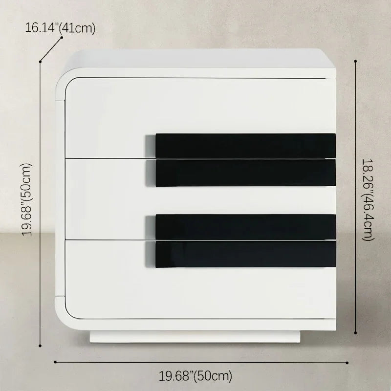 Modern Piano 3 Drawer Storage Cabinet 20"L