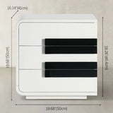 Modern Piano 3 Drawer Storage Cabinet 20"L