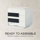 Modern Piano 3 Drawer Storage Cabinet 20"L