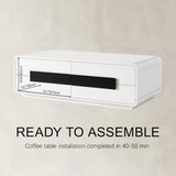 Modern Piano 2 Drawer TV Stand 47"L