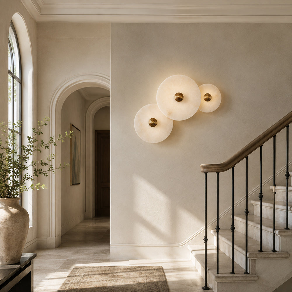 Nena Alabaster 3-Lights Wall Sconce