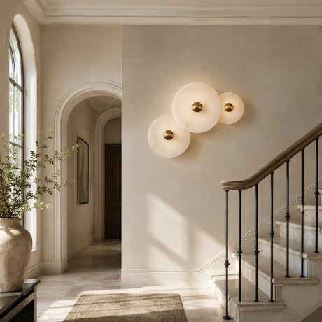 Nena Alabaster 3-Lights Wall Sconce