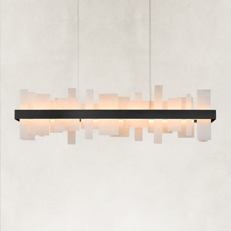 Nocta Alabaster Rectangular Chandelier 48"