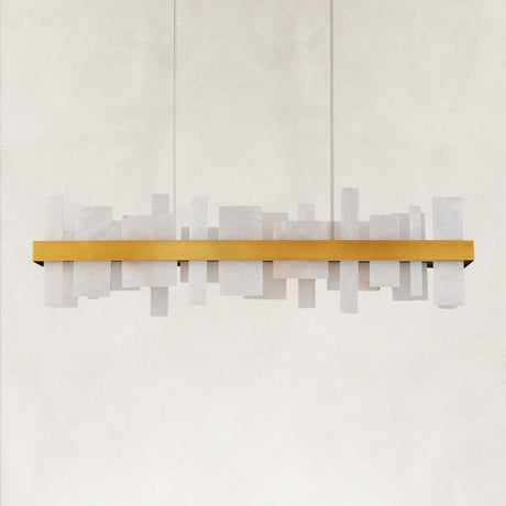 Nocta Alabaster Rectangular Chandelier 48"