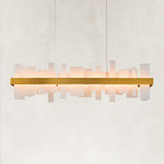 Nocta Alabaster Rectangular Chandelier 48"
