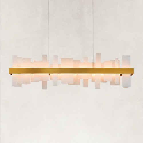 Nocta Alabaster Rectangular Chandelier 48