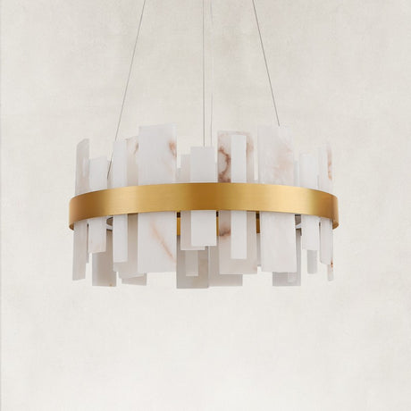 Nocta Alabaster Round Chandelier 24"