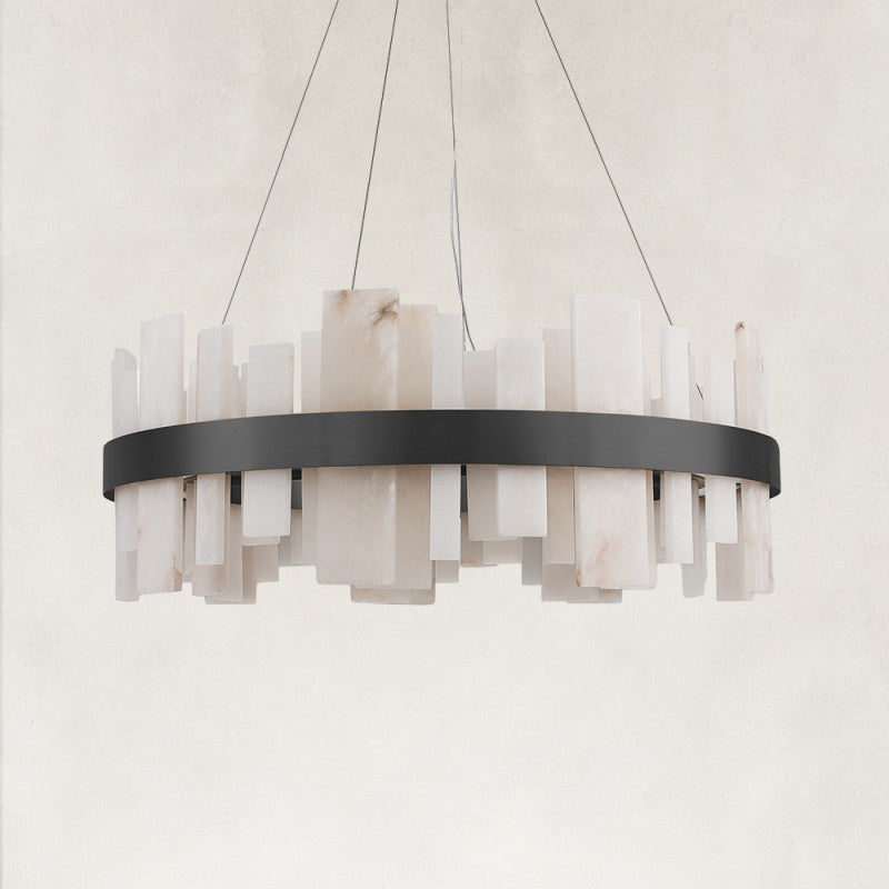 Nocta Alabaster Round Chandelier 32"D