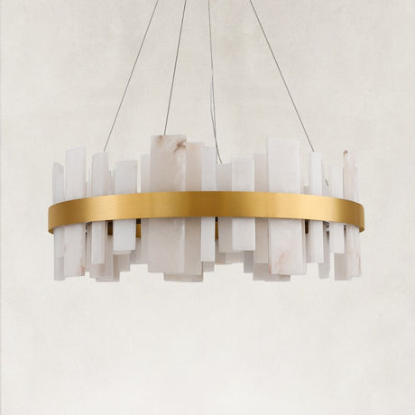 Nocta Alabaster Round Chandelier 32"