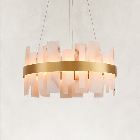 Nocta Alabaster Round Chandelier 24"