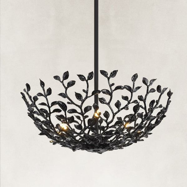 Noir Black Tree Branch Pendant 26"D