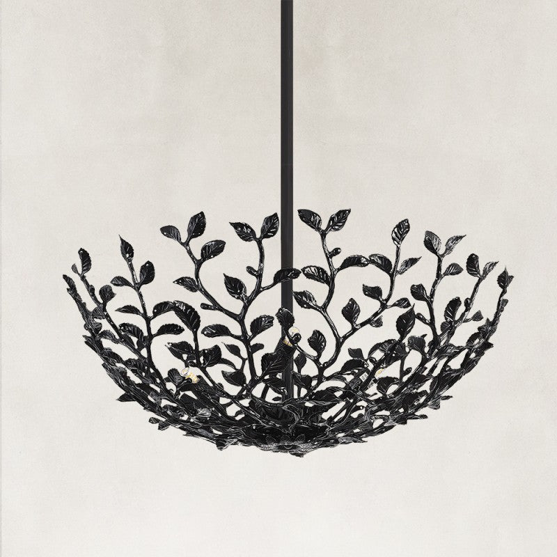 Noir Black Tree Branch Pendant 26"D
