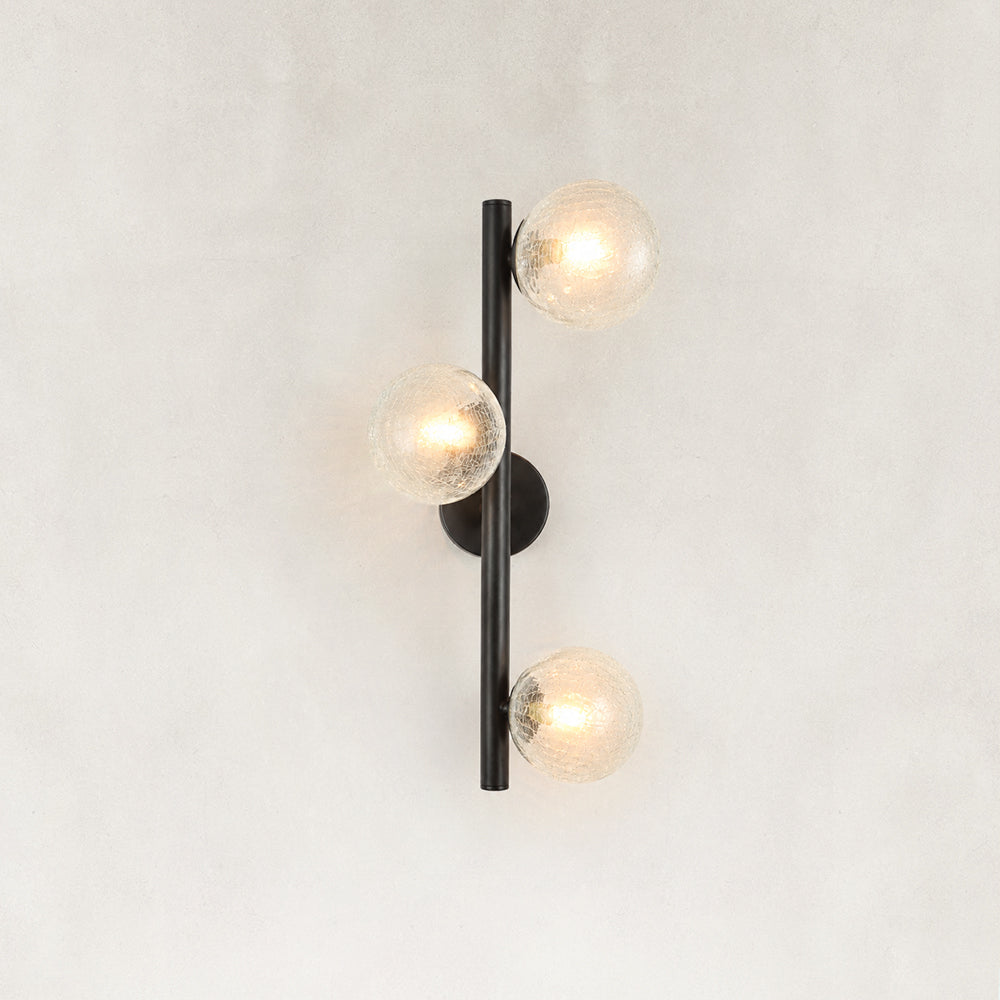 Norevia Crackled Glass Wall Sconce 19.6"H