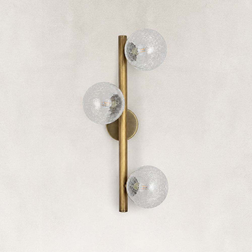 Norevia Crackled Glass Wall Sconce 19.6"H