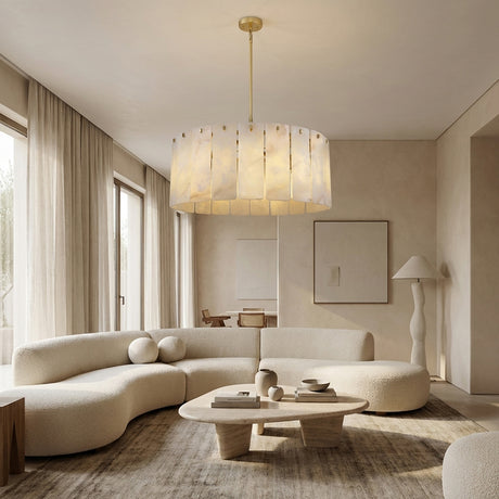 Opalis Alabaster Chandelier 36”D