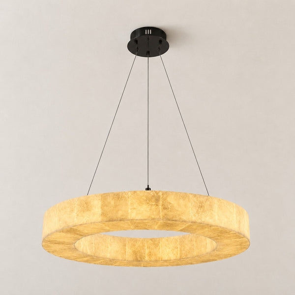 Orba Alabaster Round Chandelier 23.6"D