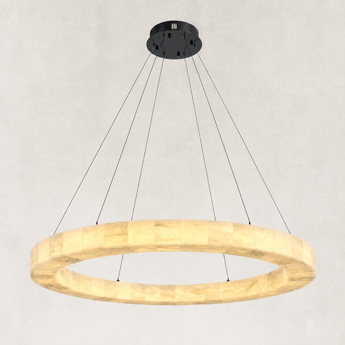 Orba Alabaster Round Chandelier 47.3