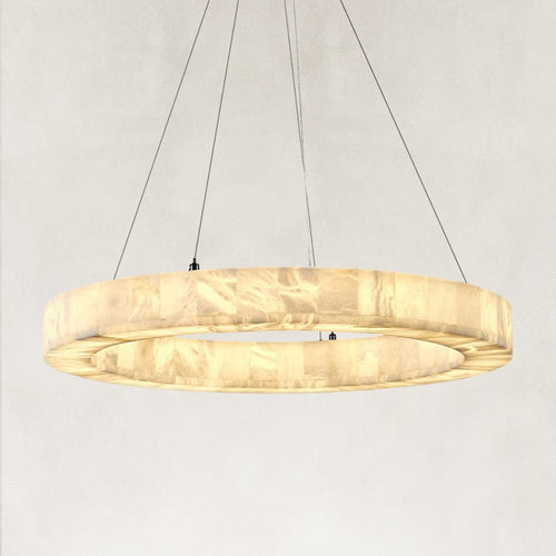 Orba Alabaster Halo Chandelier 30