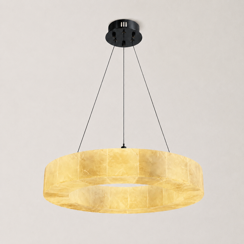Orba Alabaster Round Chandelier 19