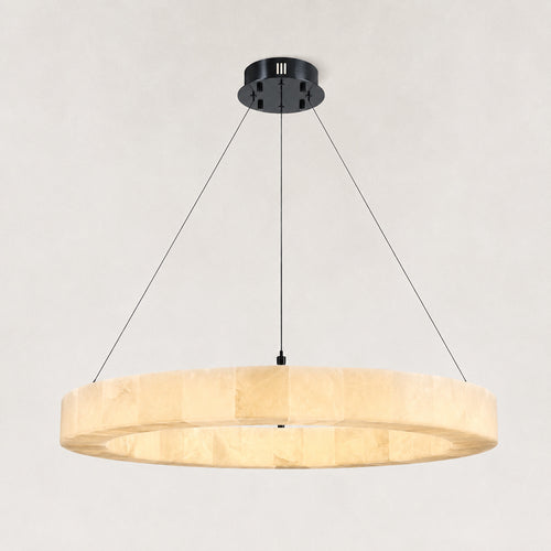 Orba Alabaster Round Chandelier 39.4