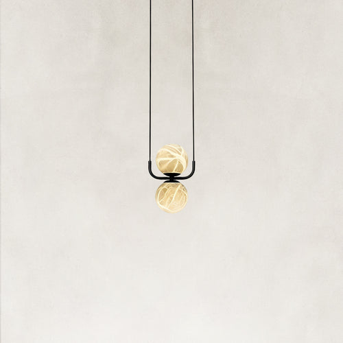 Orbital Cluster Alabaster 2-Light Pendant 4“D
