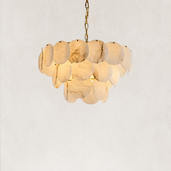 Oriella Grand Multi-Tier Alabaster Chandelier 24"D