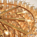 Oris Drop Round Crystal Glass Chandelier 36"D