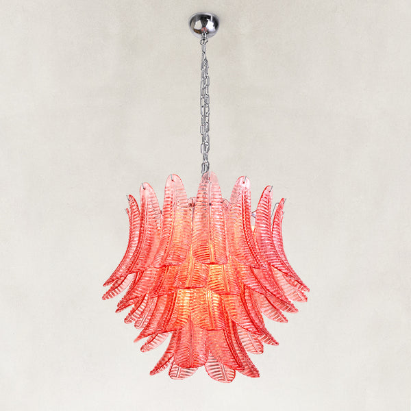 Orlena Glass Leaf Round Chandelier 25.5"D