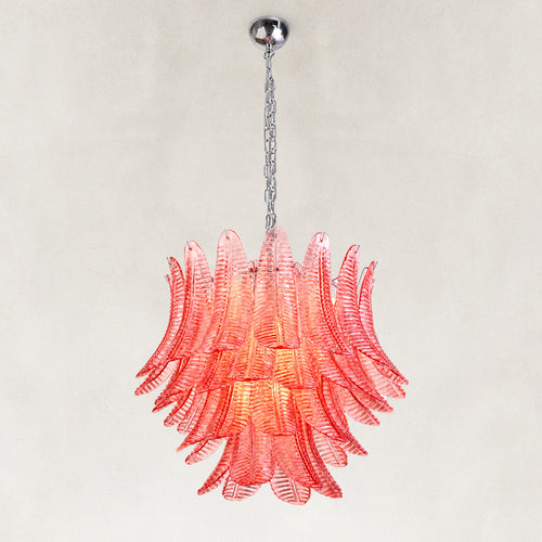 Orlena Glass Leaf Round Chandelier 25.5
