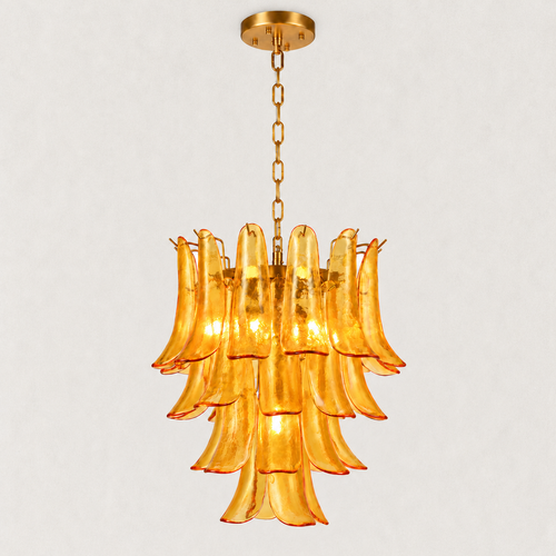 Orlena Glass Petal Chandelier 20