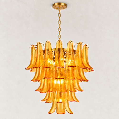 Orlena Glass Petal Chandelier 26
