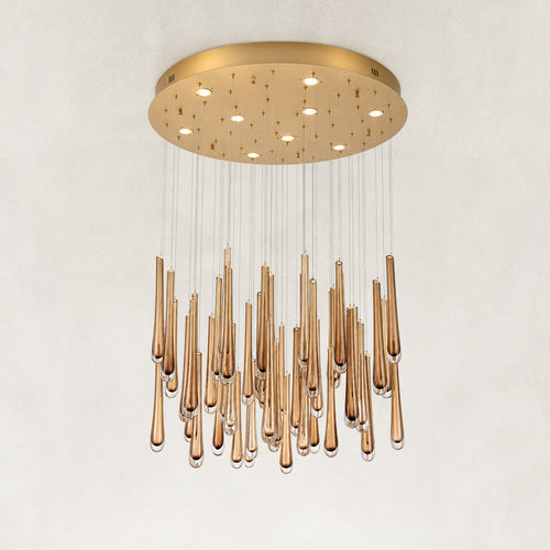 Orvelle Crystal Round Cascade Chandelier 36