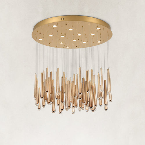 Orvelle Crystal Round Cascade Chandelier 48
