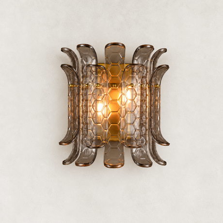 Orya Glass Curved Wall Sconce 12"H