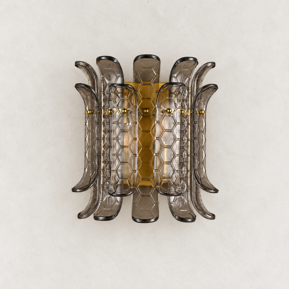 Orya Glass Curved Wall Sconce 12"H