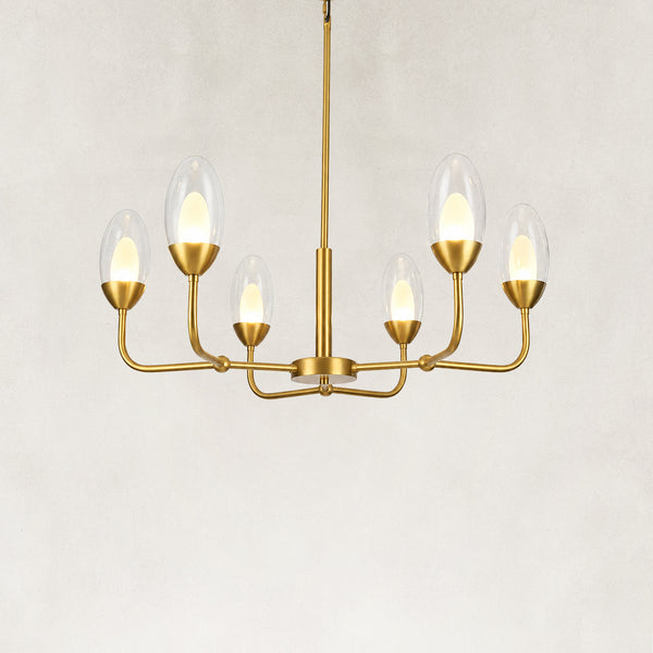 Otto Egg-Shaped Glass Chandelier 30"D