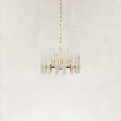 Ovara Elongated Alabaster Oval Chandelier 25