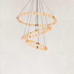 Pearl Triple Circle Alabaster Chandelier 40