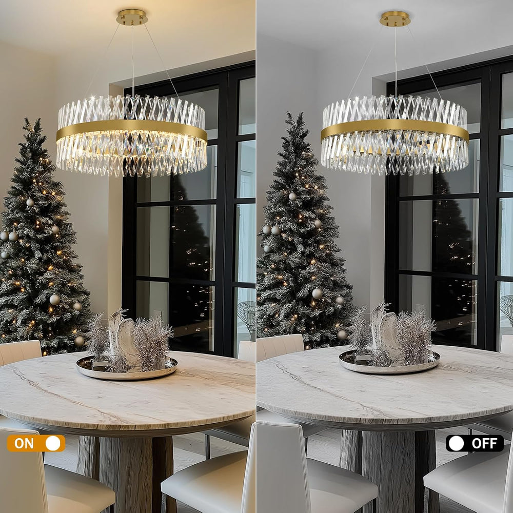 Prisma Crystal Round Chandelier 24"D