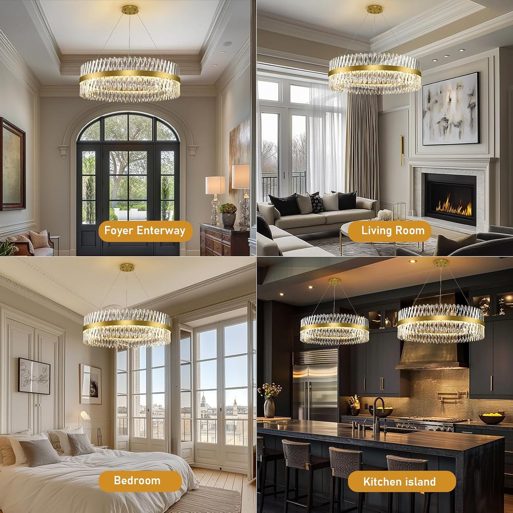 Prisma Crystal Round Chandelier 40"D