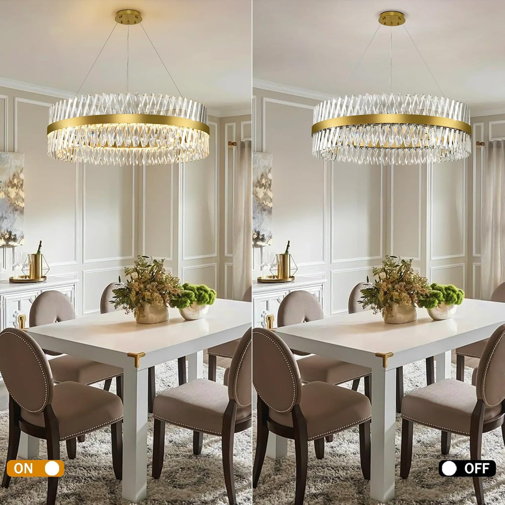 Prisma Crystal Round Chandelier 40"D