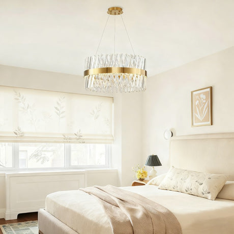 Prisma Crystal Round Chandelier 24"D