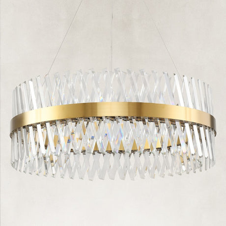 Prisma Crystal Round Chandelier 32"D