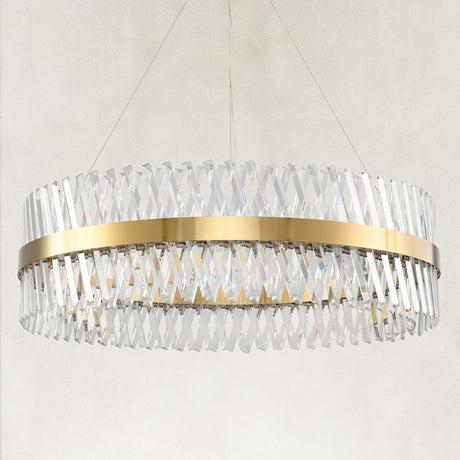 Prisma Crystal Round Chandelier 40"D