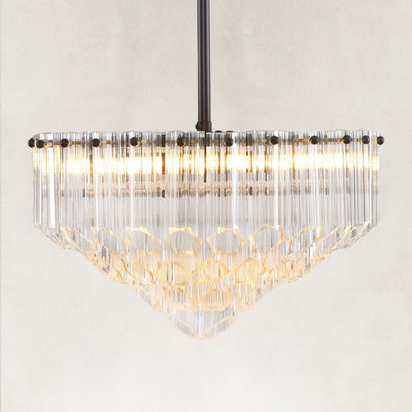 Radiant Crystal Round Chandelier 14"D