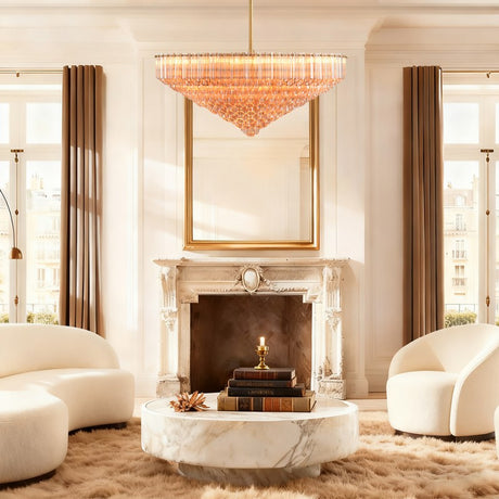 Radiant Crystal Round Chandelier 30"D