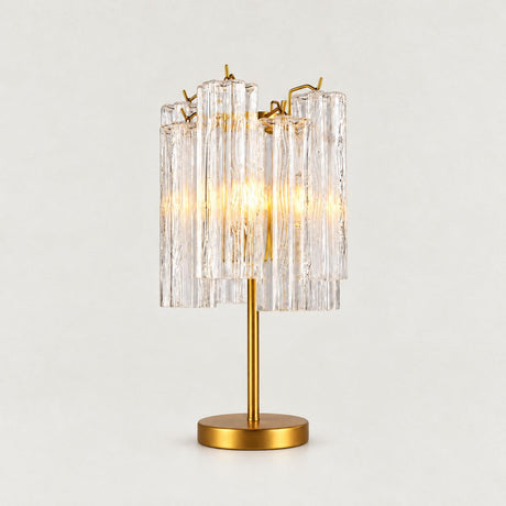 Rova Fluted Glass Table Lamp 19"H