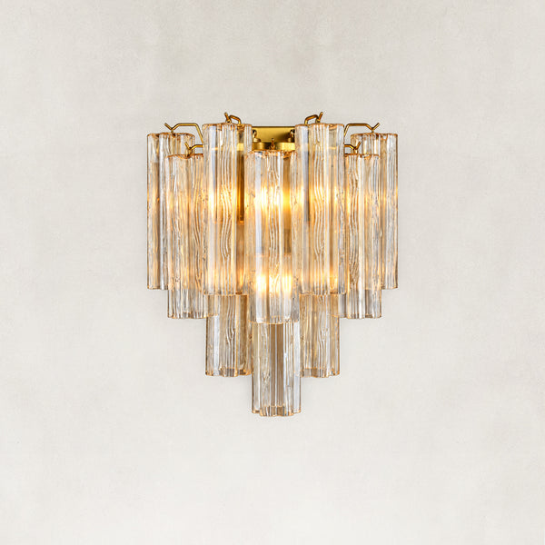 Rova Fluted Glass Wall Sconce 15"W